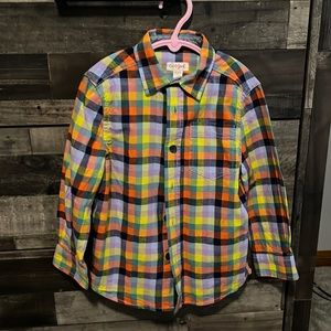 Cat & Jack long sleeve button down shirt size xs 4/5